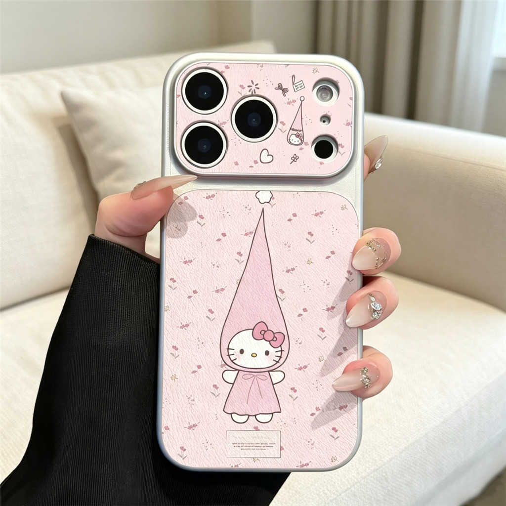 ปลอกสําหรับRedmi 15C 15 14C A5 13C 9A A3 12 12RสีชมพูHood Catกันกระแทกหนังโทรศัพท์กรณีขอบเงินสําหรับ