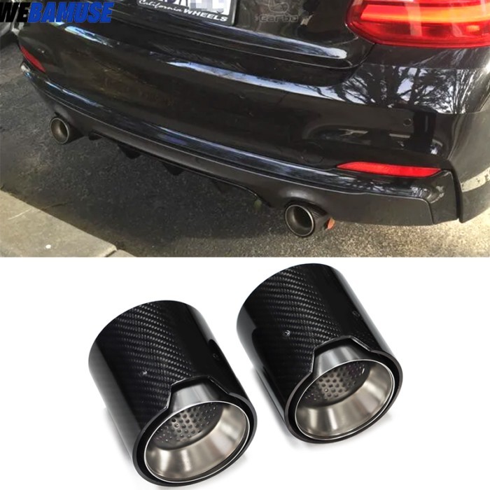 Car Exhaust Tip For BMW F30 M335i M340i F22 M235i M240i F20 F21 M135i M140i M Performance Carbon Fi