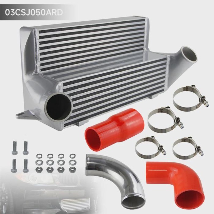 7.5" Bar & Plate Intercooler Kit Aluminum for BMW 135i 335i/xi 335 E82 E90 E91 E92 E93 N54&N55 Twin