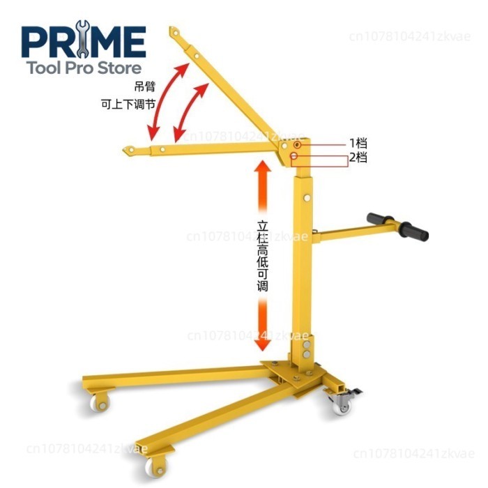 Mobile small crane, small portable foldable hand-crank electric  crane, household lift crane hoist