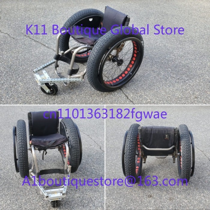 Wheelchair Parts 24 "x4.0" Beach Wheelchair Wheel Fat Tires 24 "Wide Snow Wheelchair Wheel