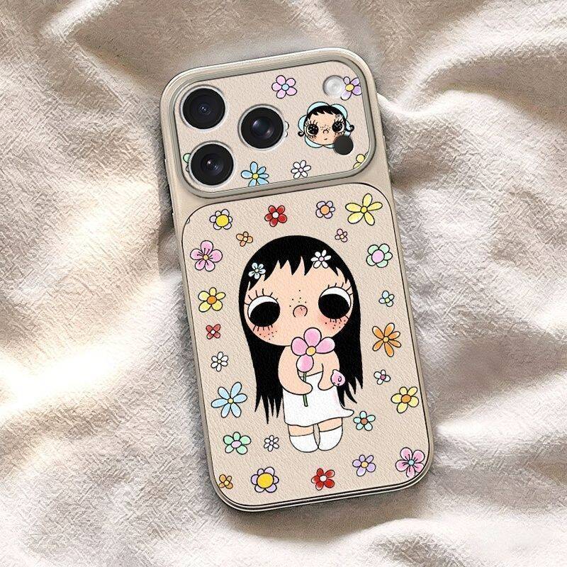 ดอกไม้ Big Eye สาวหนังกันกระแทกสําหรับ Poco X8 X7 F8 M8 M6 C81 Pro Max M2
