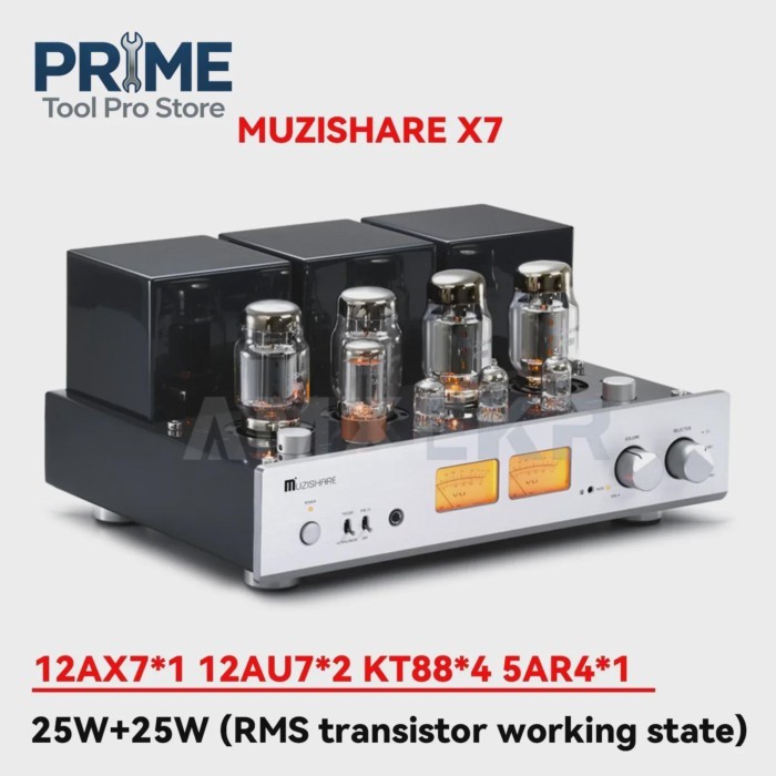 MUZISHARE X7 New KT88 Push-Pull Tube Amplifier  Balanced GZ34 Lamp Amp Best Selling with Phono and