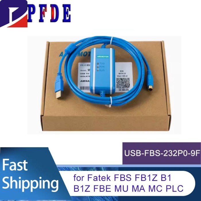 USB-FBS-232P0-9F Adapter for Fatek FBS FB1Z B1 B1Z FBE MU MA MC Series PLC Programming Cable USB to