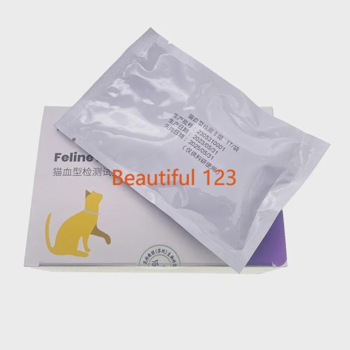 5 Strips/Box Disposable Cat Feline Blood Typing Kit Detection Hemolytic Anemia Diagnosis Before Mat