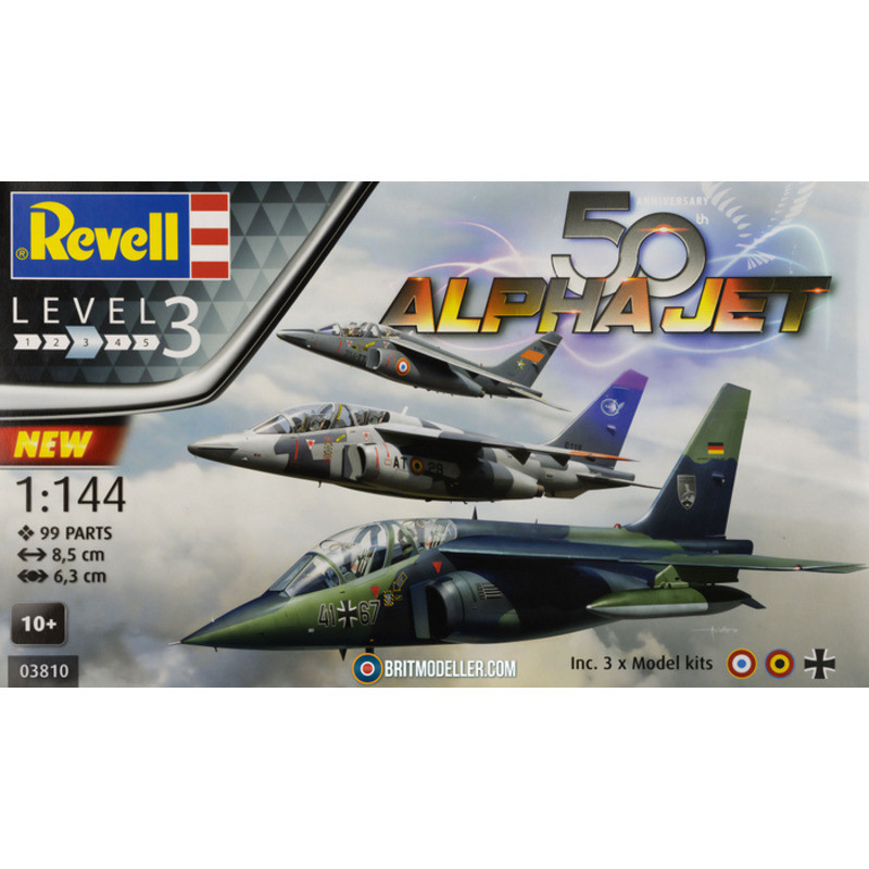 Revell 03810 Alpha Jet 50th Anniversary (3 Kits) 1/144 Static model kit