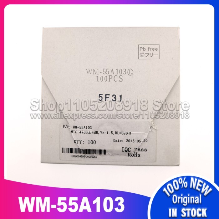 Unidirectional electret condenser microphone (mic head)10PCS/LOT WM55A103 WM-55A103 MICROPHONE 100%