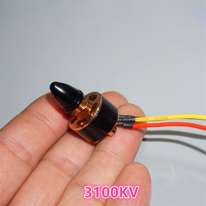 1pc Outer rotor brushless motor DIY micro 1306 airplane model brushless motor 3100KV shaft diameter