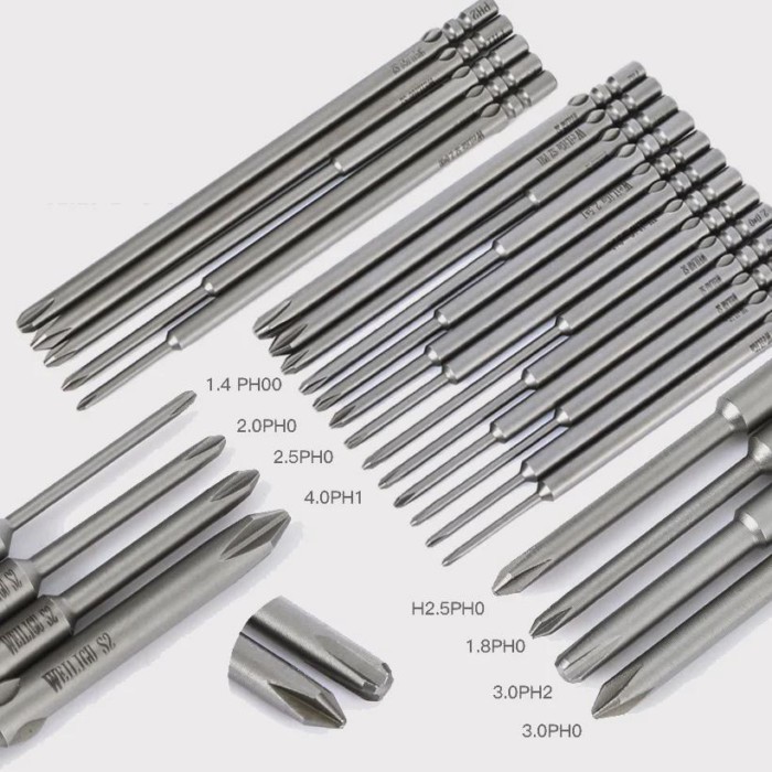 800 4MM Shank Electric Screwdriver Bit Set Magnetic Phillips Cross PH00 PH0 PH1 PH2 Screw Driver Bi