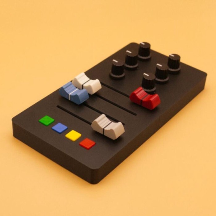 4 Buttons, 4 Sliders, 6 Knobs, Type-C, Plug & Play for Sound Design, Performance, Fast Sequencing -