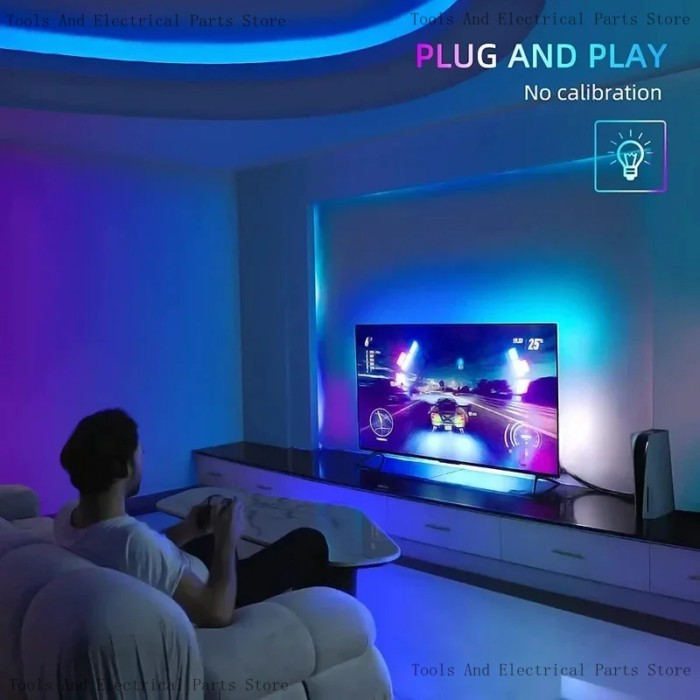 Lytmi 91-120Inch TV PC Gaming 2.0 Work Alexa Google Assistant App Control NEO Sync Box With LED TV