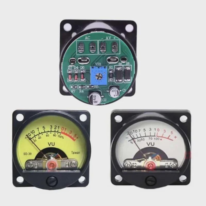 500uA 35mm Warm Back Light Audio Level VU Meter + 1pcs Driver Board For Amplifier