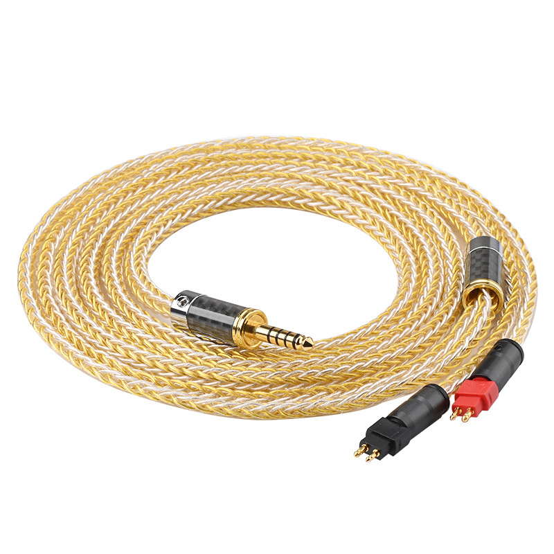 ATAUDIO HiFi หูฟัง Cable16 แบ่งปัน 7N OCC Core พร้อมปลั๊กชุบทองสายหูฟังสําหรับ HD650 HD580 HD600S HD