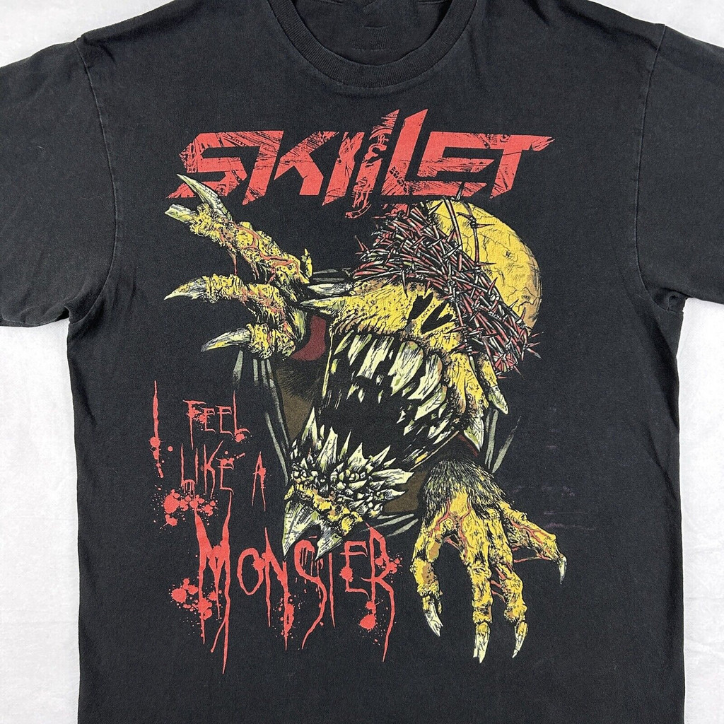 ของขวัญผ้าฝ้ายวง Skillet หายากสําหรับพัดลมสีดํา S-2345XL เสื้อยืด Unisex QT640