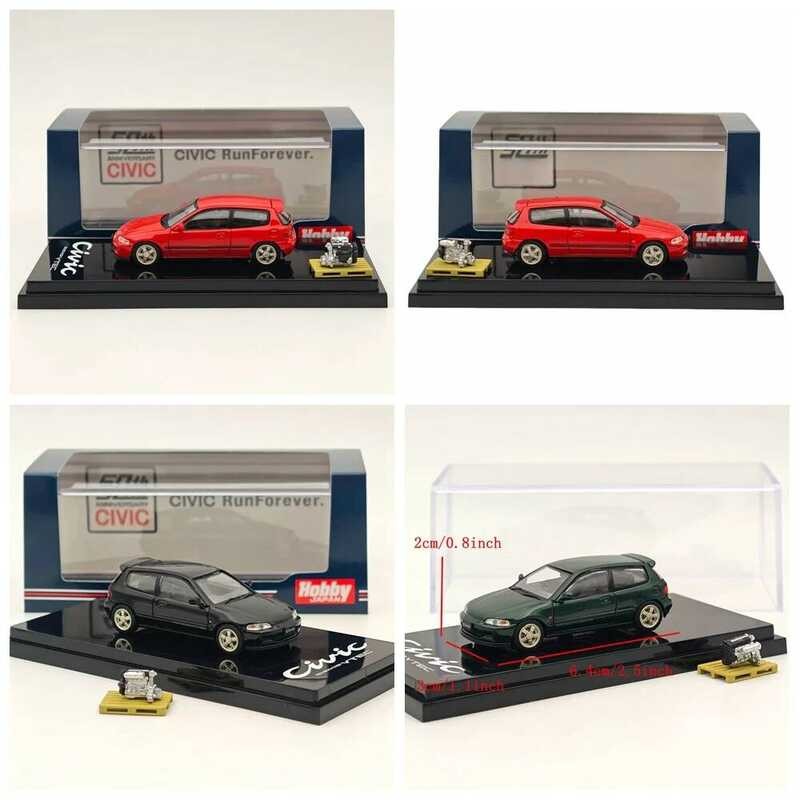 C Hobby Japan 1:64 For CIVIC (Eg6) Sir-S With Engine Display Model Hj641017s Diecast Models Cars Co