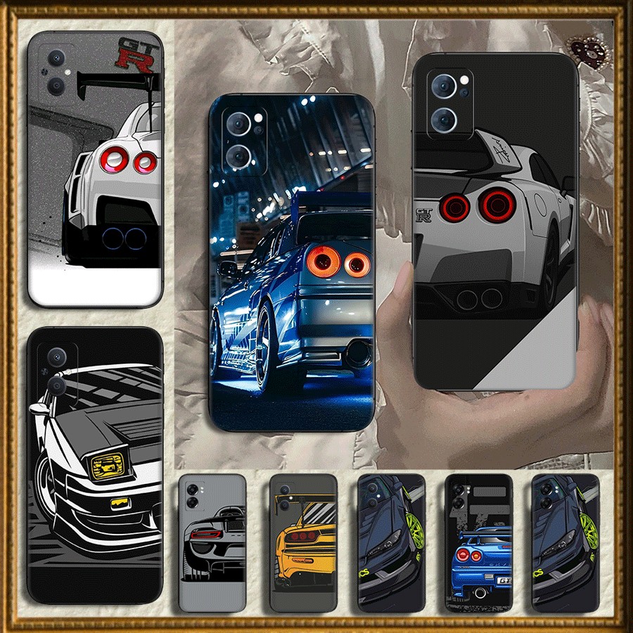Gtr r34 skyline สําหรับ OPPO Reno 2 A78 A58 A38 A18 A1 A98 F23 ความเข้ากันได้ TPU เคสโทรศัพท์นุ่มฝาค