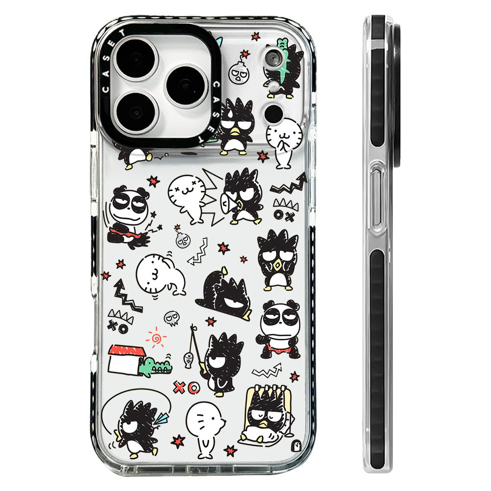 น่ารัก Cool Penguin Graffiti สําหรับ IPhone 11 13 14 15 16 17 Pro Max 12 13 Mini ฝาครอบ X XR XS Max ซิลิโคนนุ่มกันชนใส SE 2022 6 7 8Plus ปลอกกันกระแทก