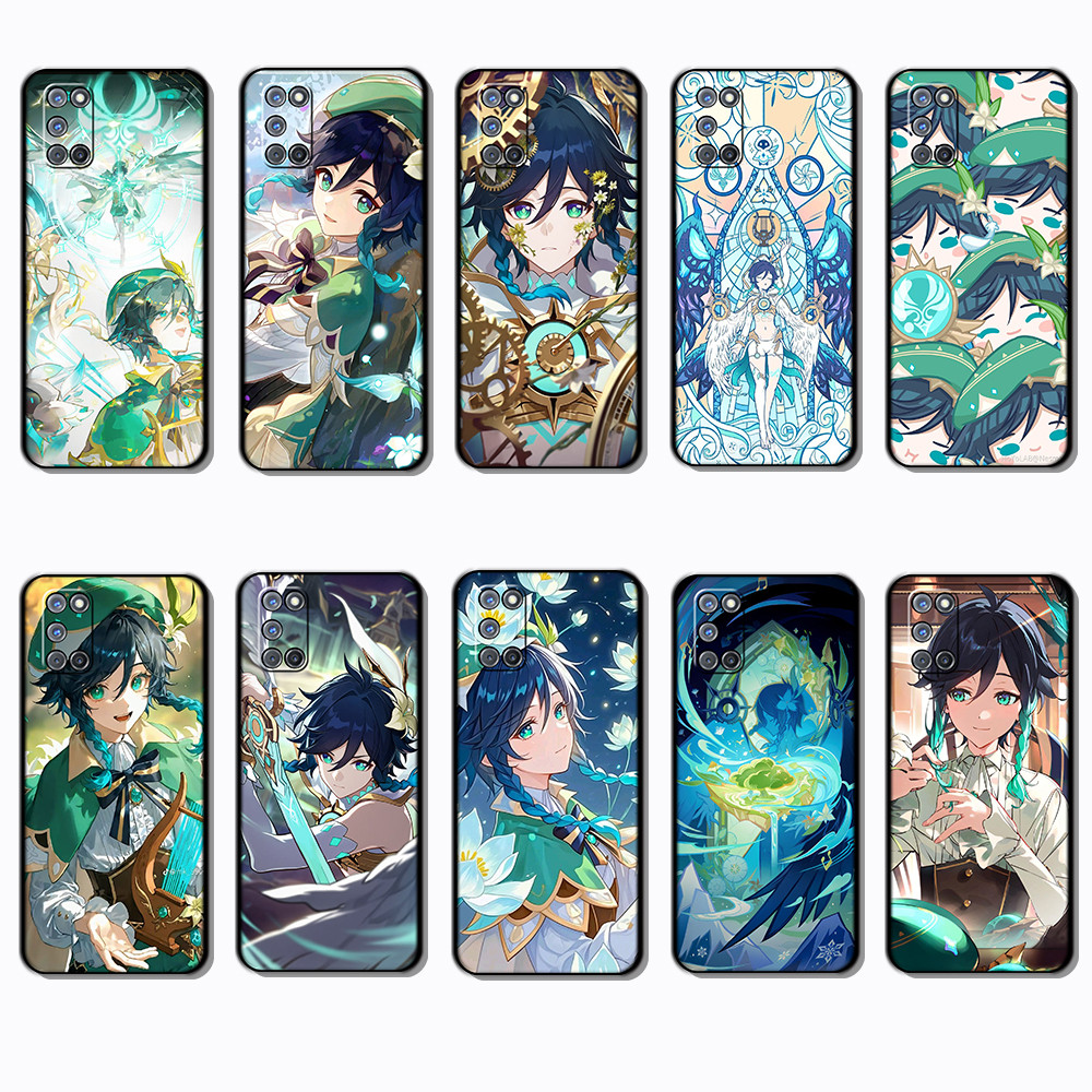 เคสโทรศัพท์สีดําแบบนุ่มสําหรับ OPPO Reno 2 2Z 2F 3 4 pro 5 6 5G Venti caseg