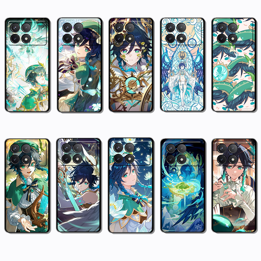 เคสโทรศัพท์สีดําแบบนุ่มสําหรับ Xiaomi Redmi K70E K60 k70 POCO F5 X6 F6 Pro Venti caseg