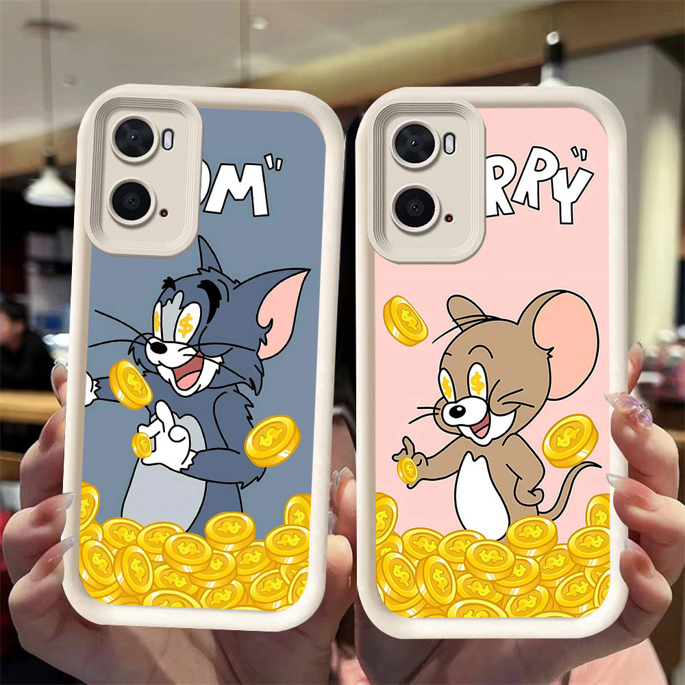 J-27 Cat gold Mouse ดำขาวชมพูเคสโทรศัพท์หรับ OPPO A57 A77S A57S A77 A56S A57E 5G
