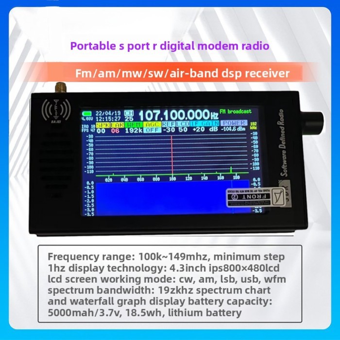 SDR Radio DSP Digital Demodulation, Shortwave, FM MW SSB CW HAM Radio Receiver