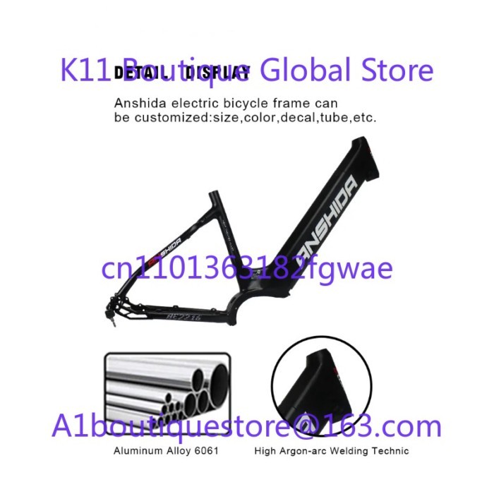 2023 Custom electric bicycle frame aluminium frames step through ebike frames