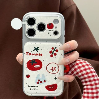 เคสเปลี่ยนผิวหนังลายมะเขือเทศป้องกันฮิต เข้ากันได้กับIPhone 17 14 11 13 16 12 15 Pro Max 14 16 15 Plus