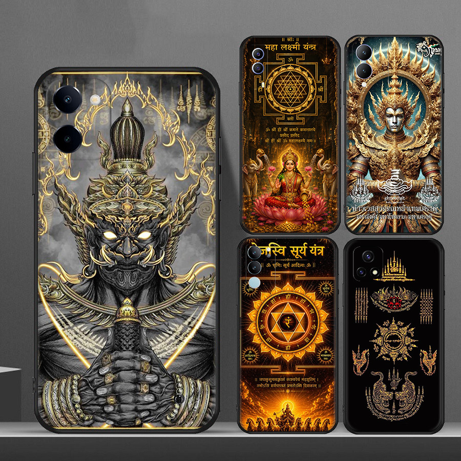 สําหรับ Vivo V21E V25 V27 V27E V27Pro V29E V29 V40 Pro Lite Rune Theme 8Y14 นุ่มสีดํา TPU เคสโทรศัพท