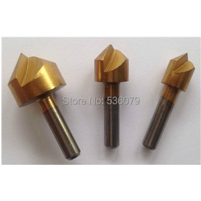 3/8'' 1/2'' 3/4'' Single Flute Titanium Coated Edge Chamfer Chamfering 82 Degree Wood Countersink D