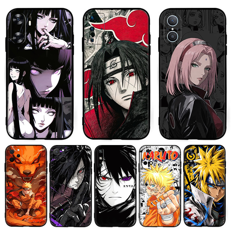 สําหรับ Huawei Nova 2i 2 Lite 3 3i 4E 5i 5T 7 10 SE 8i Y61 Naruto anime ตัวอักษร 9Y5 แฟชั่นสีดํา TPU