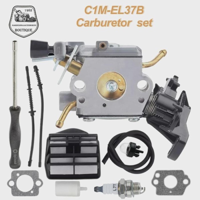 Carburetor Air Fuel Filter Set for Husqvarna 445 450 445E 450E JONSERED CS2245S 506450401 Chainsaw
