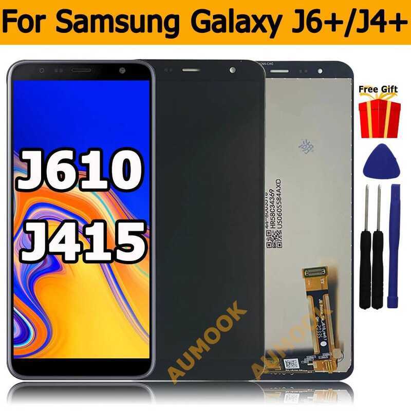 จอ LCD สำหรับ Samsung Galaxy J6+ J610 J610F ชุดหน้าจอสัมผัสสำหรับ Samsung Galaxy J4+ J415 J415F อะไห