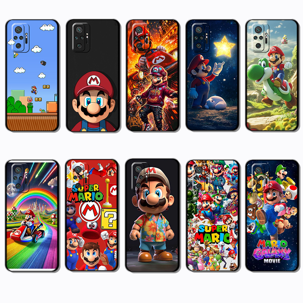 Xiaomi Redmi Note 10 Pro 10 Pro Max Poco X3 GT Mario เคสโทรศัพท์สีดํานุ่มแฟชั่น