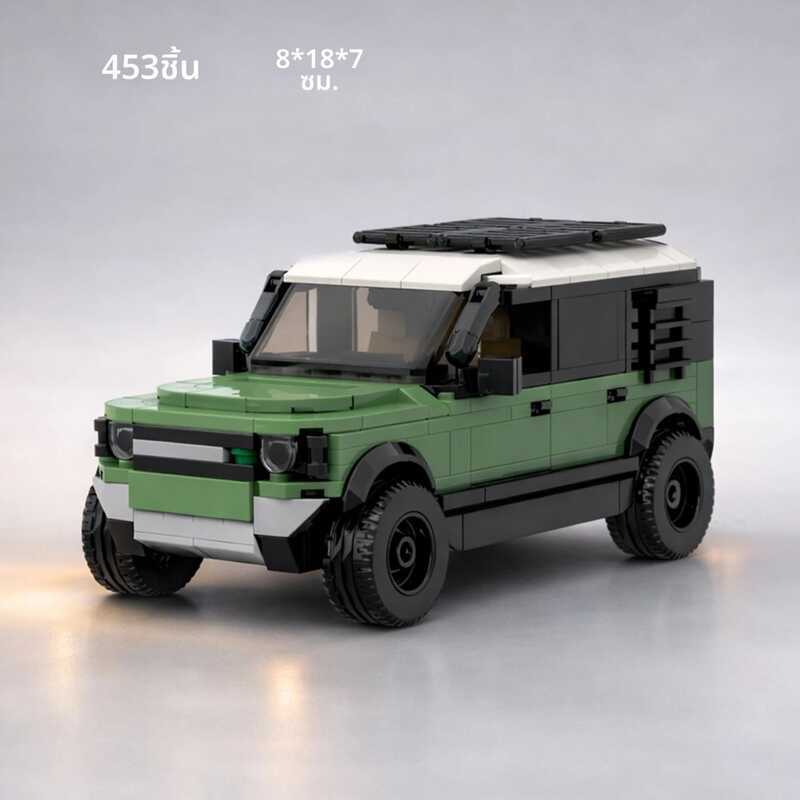 C MOC Defender 110 P400 สล์รถออฟโรด S 453 ชิ้น ตัวต่อขนาดเล็ก 8 สตัด บล็อกตัวต่อแบบประกอบเป็นรูปแบบ