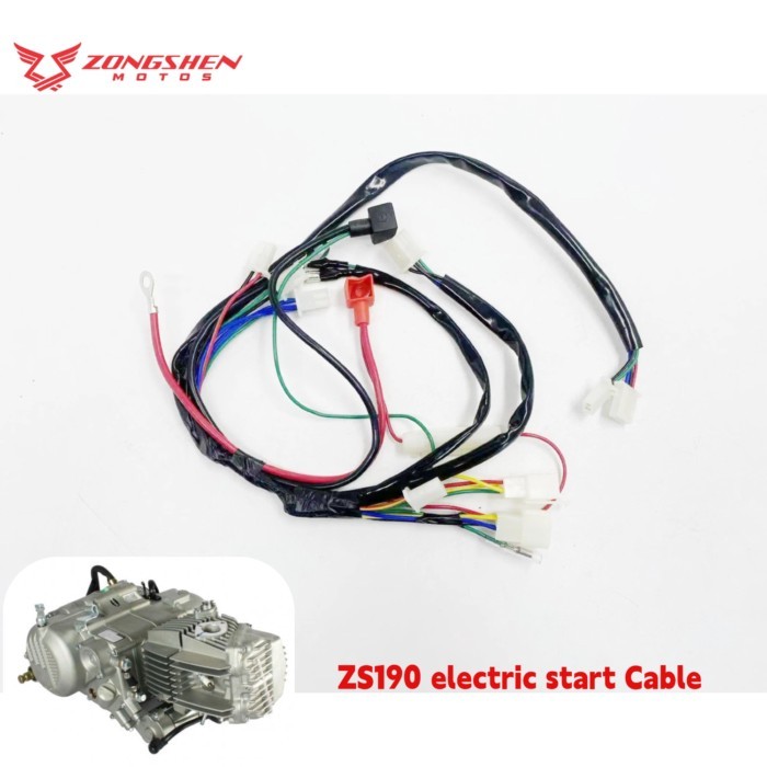ZS190 Electric Start Wiring Harness Cable Fit Zongshen Z190 W190 190cc ZS1P62YML-2 Engine Dirt Pit