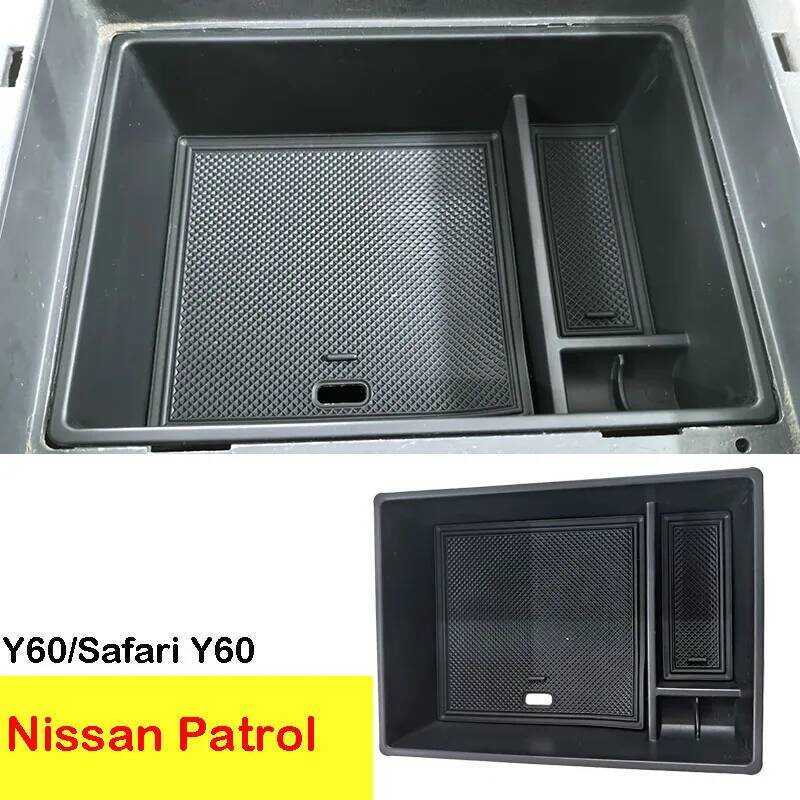 กล่องที่วางแขนกลาง 88-04 Nissan Patrol Y60 อุปกรณ์จัดเก็บสําหรับซาฟารี Y60