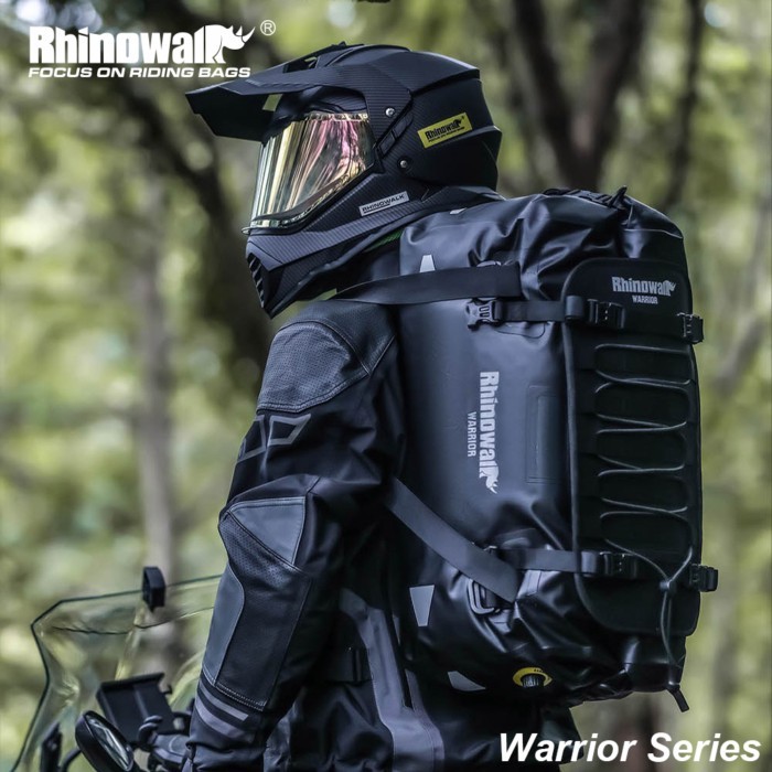 Rhinowalk Motorcycle Tail Bag 20/40/65L Waterproof Motorcycle Backpack Motor Pannier Rear Seat Bag