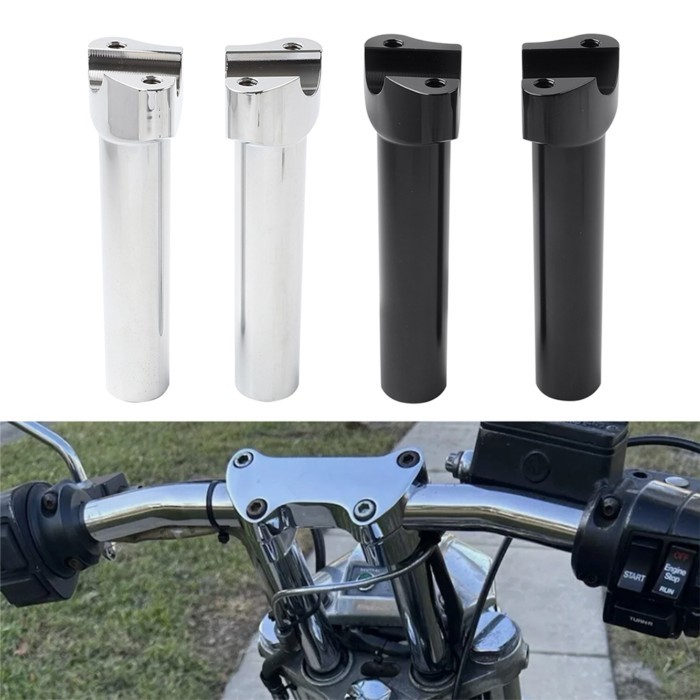 6" Straight Handlebar Risers For Harley 1" Bar Heritage Softail Dyna FXD