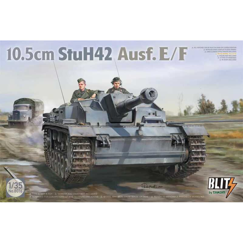 Takom 8016 10.5cm StuH 42 Ausf. E/F (Blitz) 1/35 Static model kit