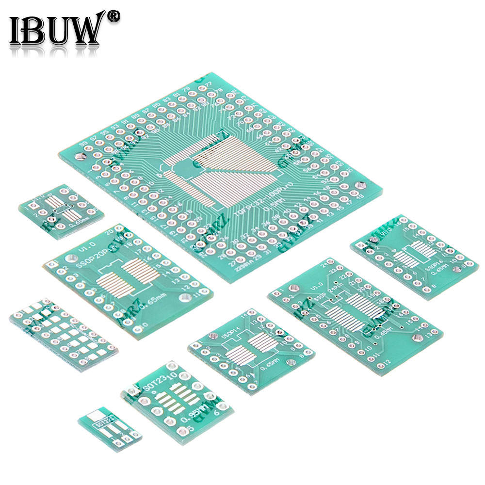 SMD ถึง DIP PCB อะแดปเตอร์ชุดสําหรับ 0402/0603/0805 SOT23 SOT89 SOP TSSOP QFP IC Conversion