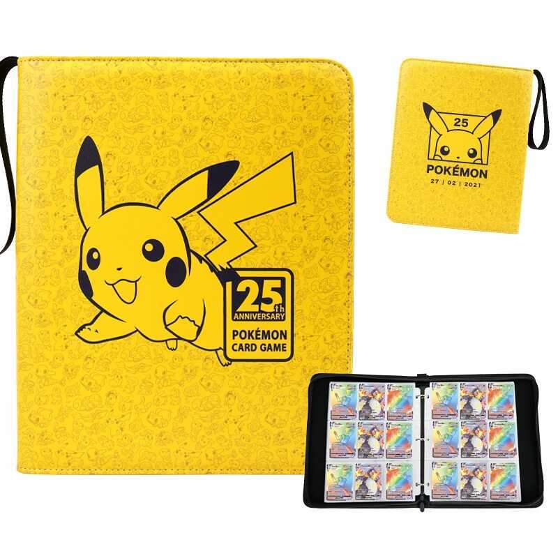 PTCG Pokémon 25th Anniversary Card Storage Book 25th Card Book Nine Grid Zipper Pokémon Card Collect