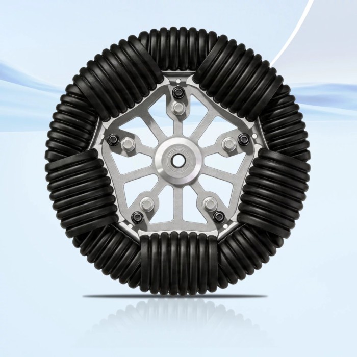 12 Inch Omnidirectional Wheel 305mm 120kg Load Capacity Aluminum Alloy Rubber Tire for AGV Robot Sm
