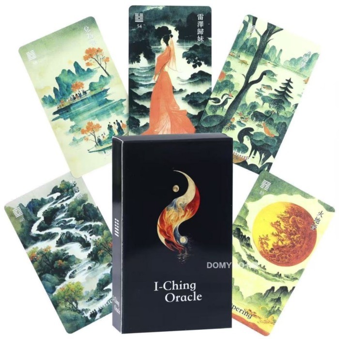 พร้อมสต็อก I Ching Second Edition Oracle Card I-Ching Oracle 2 Edition Card Board Game 10.3 X6CM