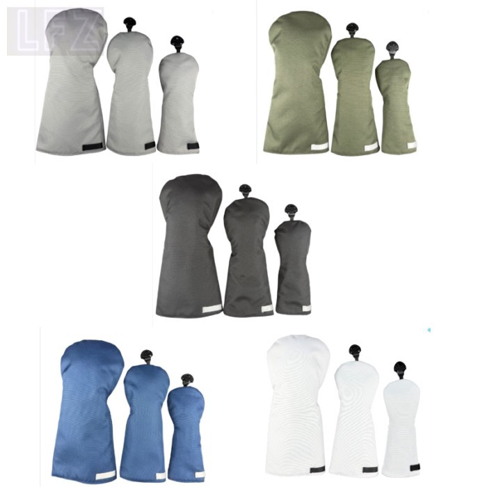 กอล์ฟสีทึบผ้าใบกันน้ำไม้กอล์ฟไม้ Club HEAD COVER ป้องกัน (5 สี)