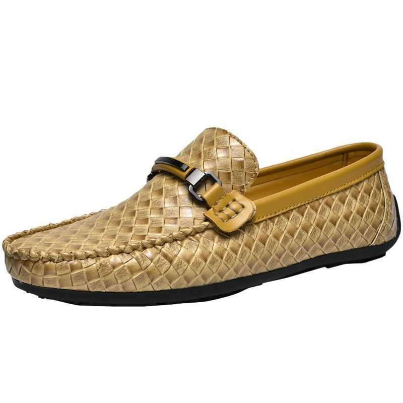 & Stylish Genuine Leather Easy-On Men's Loafers
