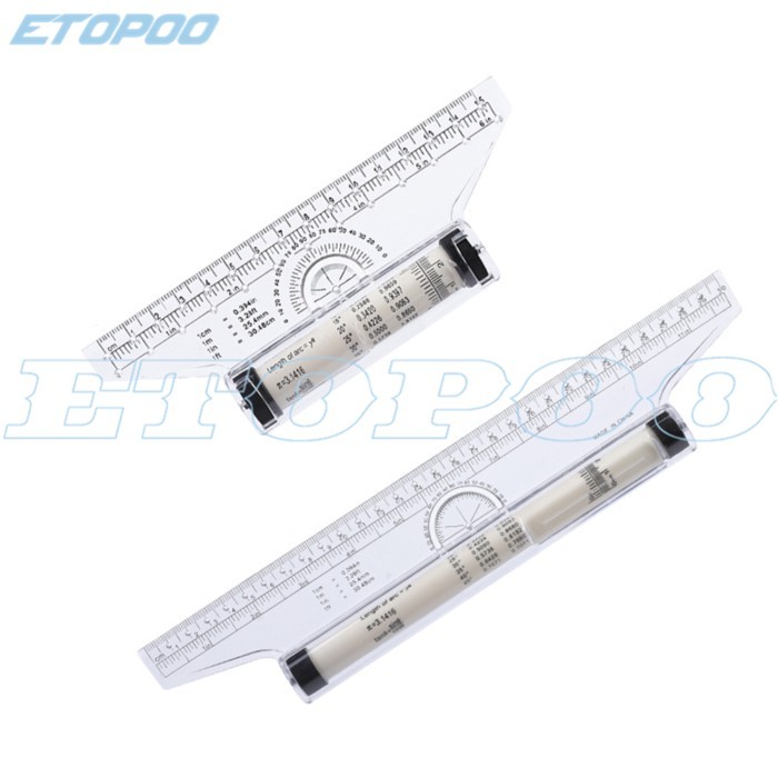 Multifunction Rotatable Drawing Template Art Design Construction Architect Stereo Geometry Circle D