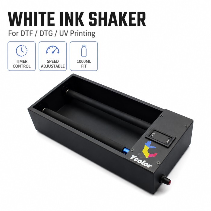 1000ML Ink Bottle Shaker Mixer Automatic Timer Speed Adjustable DTF DTG UV Printer White Ink Roller