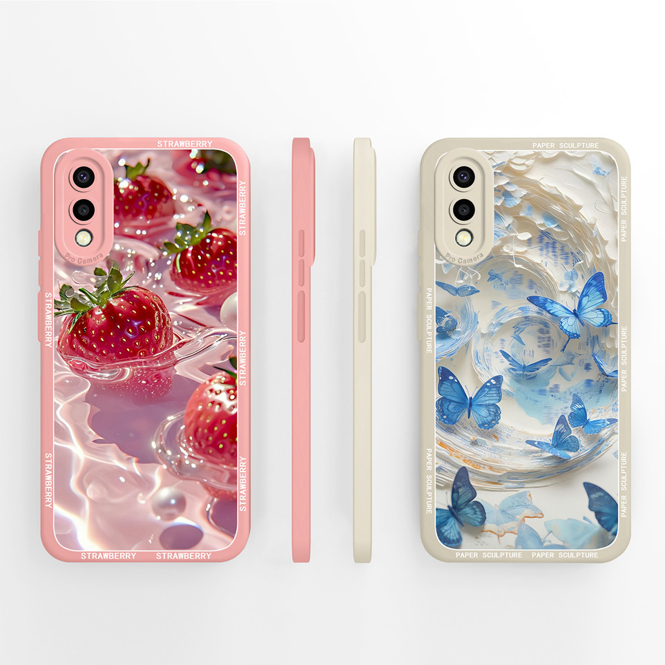 กรณีที่สวยงามสําหรับ Samsung Galaxy A02 A02s เคสโทรศัพท์สําหรับ Samsung M02 M02S F02s ปลอกผีเสื้อ So
