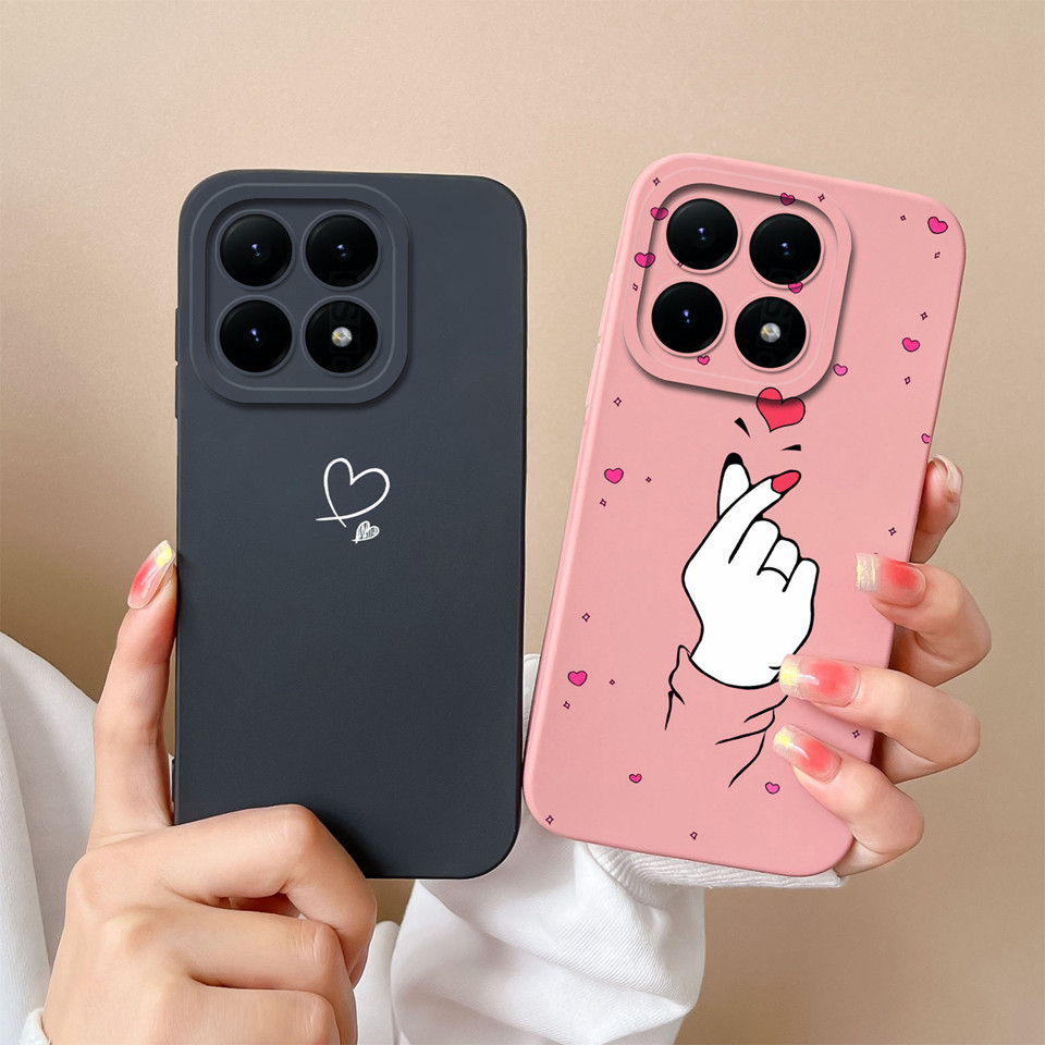 ปลอกสําหรับ Xiaomi 15T 15T Pro Love Heart Gesture หมีสแควร์กันกระแทกลื่นทนทานกรณีที่ไม่ซ้ํากันสําหรับ Xiaomi 15T Pro 15TPro ซิลิโคนนุ่ม Capa ฝาครอบโทรศัพท์