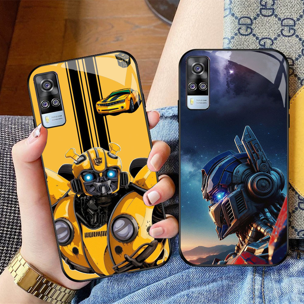 CK-32 Transformers Bumblebee HD Glass Casing สําหรับ VIVO Y51 V21E Y31 Y52 V21S V21 V20 Y53S